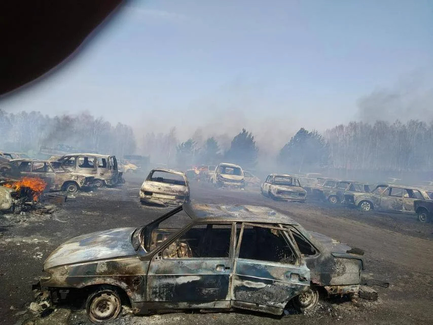 Пожар в Ачинском районе Красноярского края. Фото: Взгляд Инфо