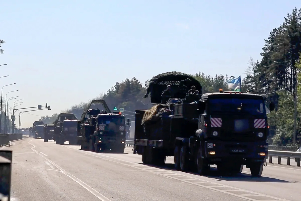 Переброска военной техники в Курской области, 10 августа 2024 года. Фото: Министерство Обороны РФ / EPA-EFE