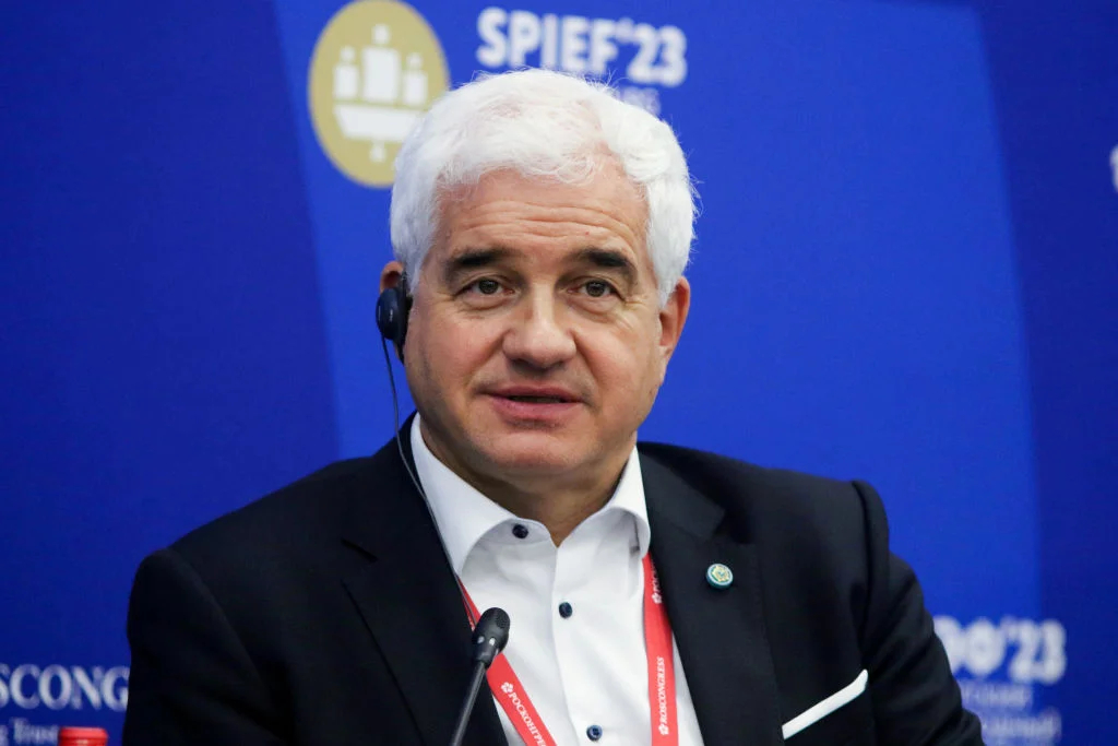 Hans-Joachim Frey, Artistic Director, Talent and Success Foundation, attends the St. Petersburg International Economic Forum 2023. Photo: Maksim Konstantinov / SOPA Images / LightRocket / Getty Images