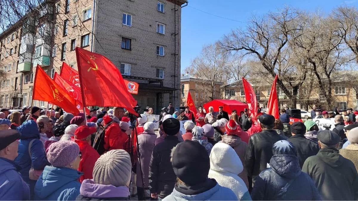 Митинг КПРФ в Рубцовске, Алтайский край, апрель 2025 года. Фото: Коммунистическая партия РФ / VK