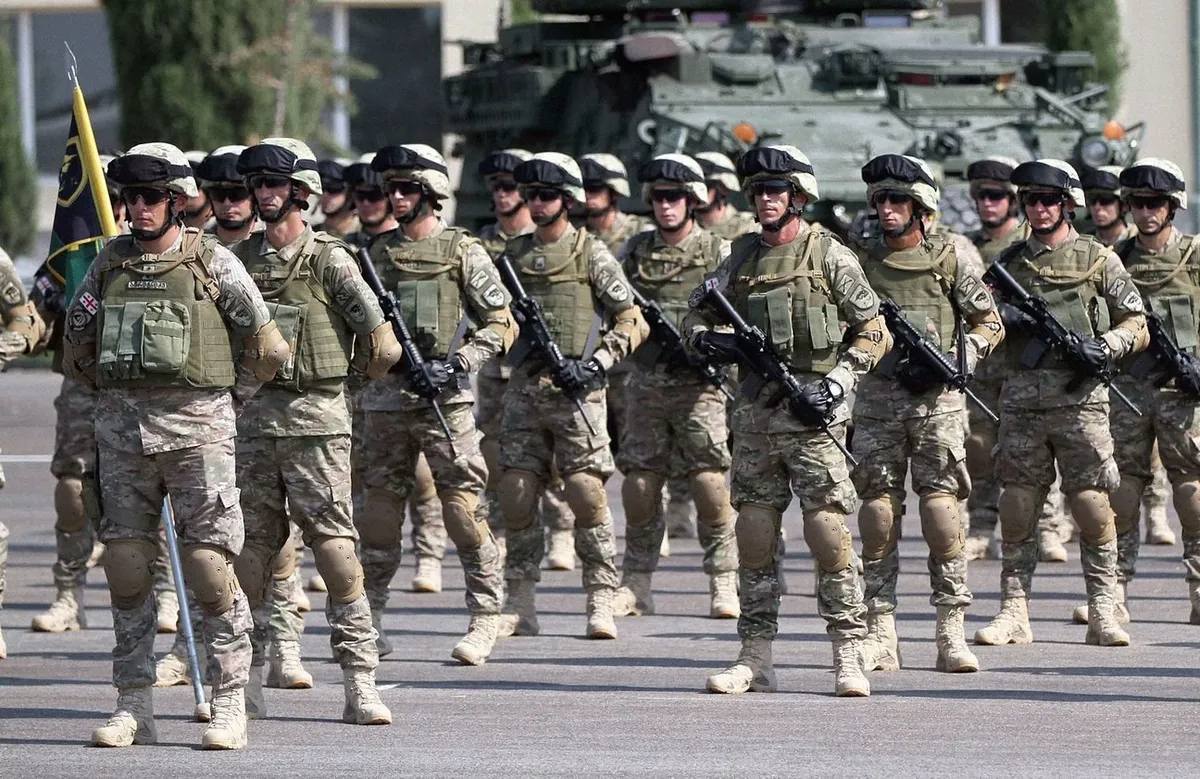 4-я армейская бригада. Фото: <a href="https://www.facebook.com/defencegeorgia/photos/a.1488709341376593/2719671434947038/?type=3&amp;locale=hi_IN">Facebook</a>
