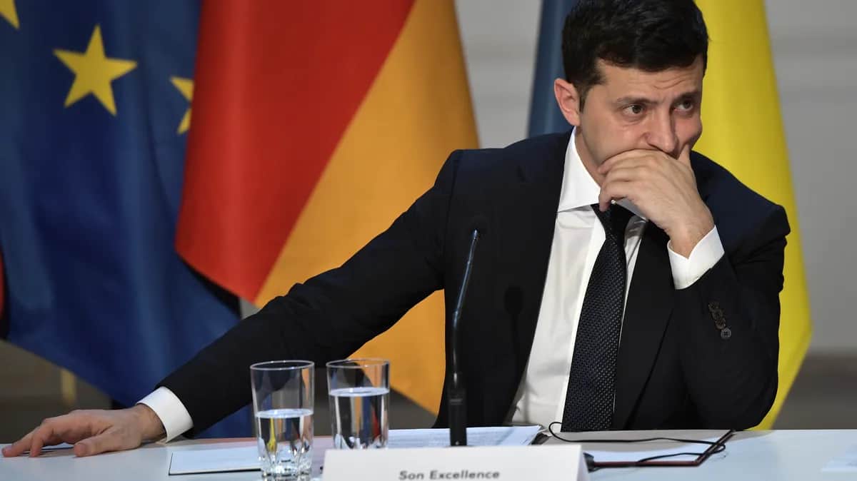 Ukrainian President Volodymyr Zelensky during the Normandy Format Talks in Paris, France, 10 December 2019. Photo: EPA-EFE/Alexei Nikolsky / Sputnik /Kremlin Pool / Sputnik.