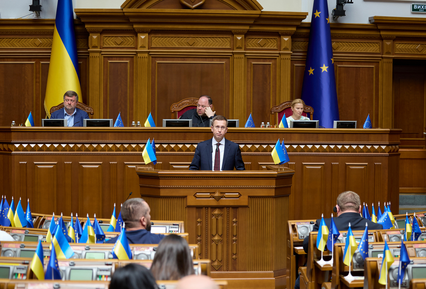 Сергей Корецкий в украинском парламенте, Киев, Украина, 16 июля 2026 года. Фото: EPA