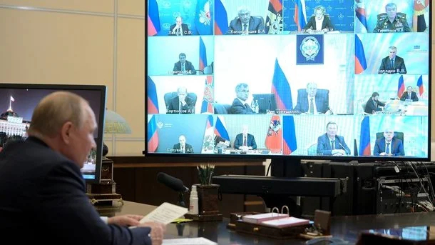 Заседание Совета Безопасности с Владимиром Путиным. Фото: <a href="http://www.scrf.gov.ru/news/allnews/3082/">Совет Безопасности РФ</a>