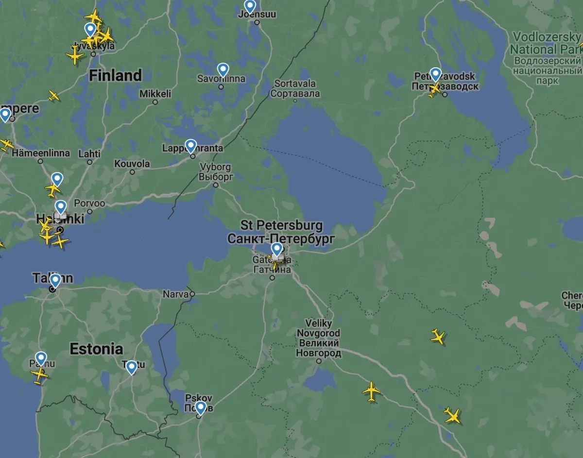 Скрин: Flightradar24