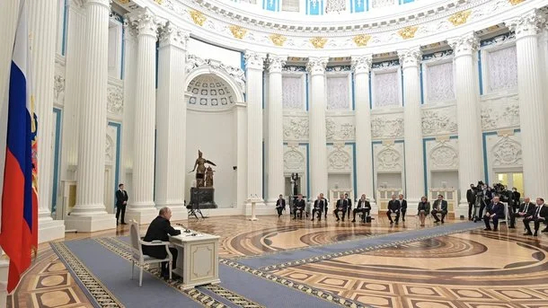 Заседание Совета Безопасности о ситуации на Донбассе. Фото: scrf.gov 