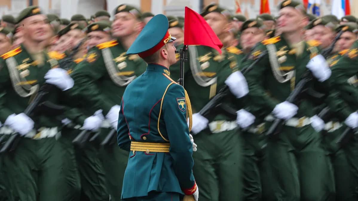 Servicemen at the Victory Day parade in Moscow, 9 May 2024. Photo: Maxim Shipenkov / EPA-EFE