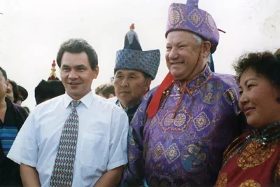 Sergey Shoigu and Boris Yeltsin in Tuva. Photo: <a href="https://rtyva.ru/press_center/news/society/10868/" rel="noopener noreferrer" title="https://rtyva.ru/press_center/news/society/10868/">Tuva government</a>