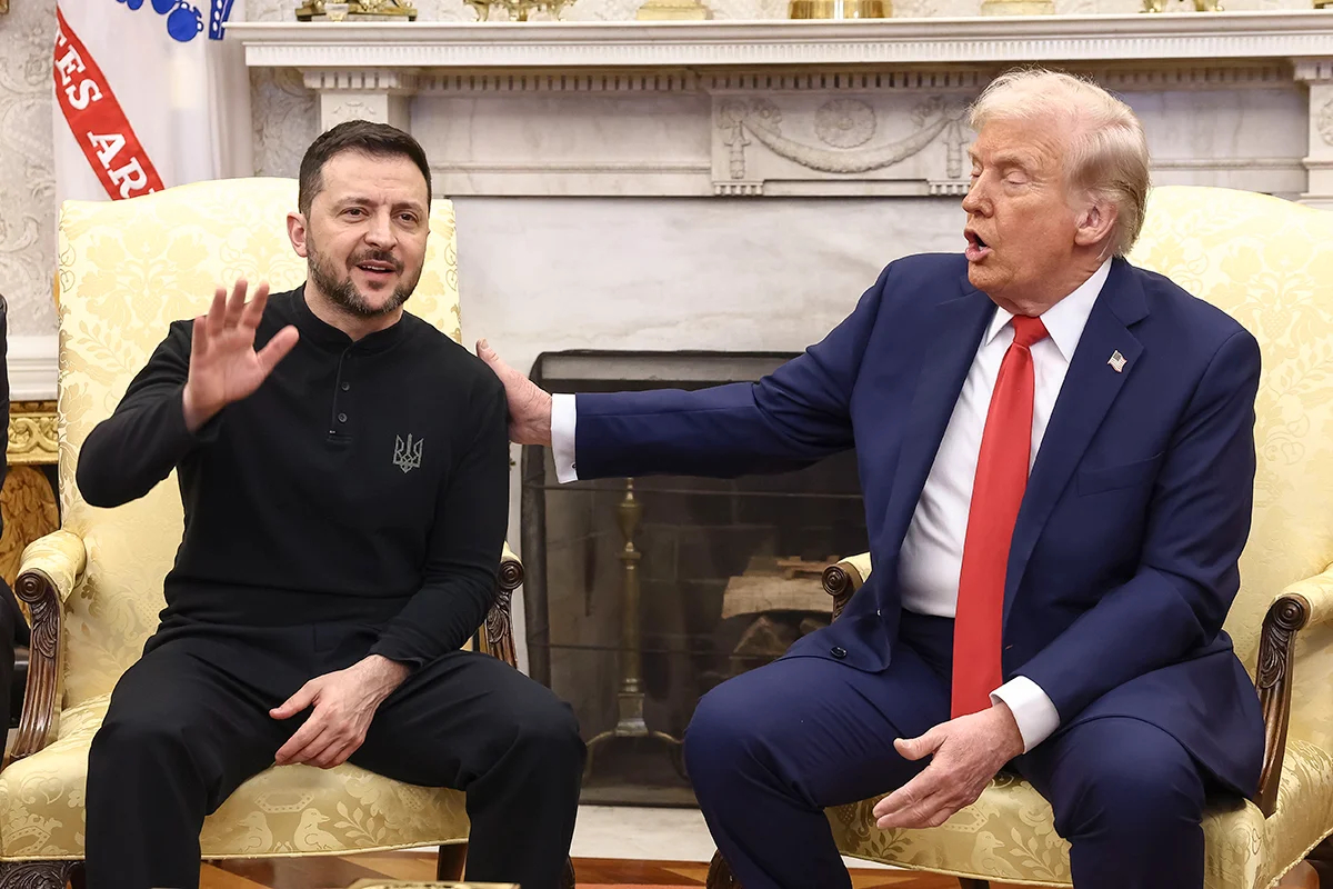 Президент США Дональд Трамп и президент Украины Владимир Зеленский в Овальном кабинете Белого дома в Вашингтоне, округ Колумбия, США, 28 февраля 2025 года. Фото: Jim Lo Scalzo / EPA-EFE