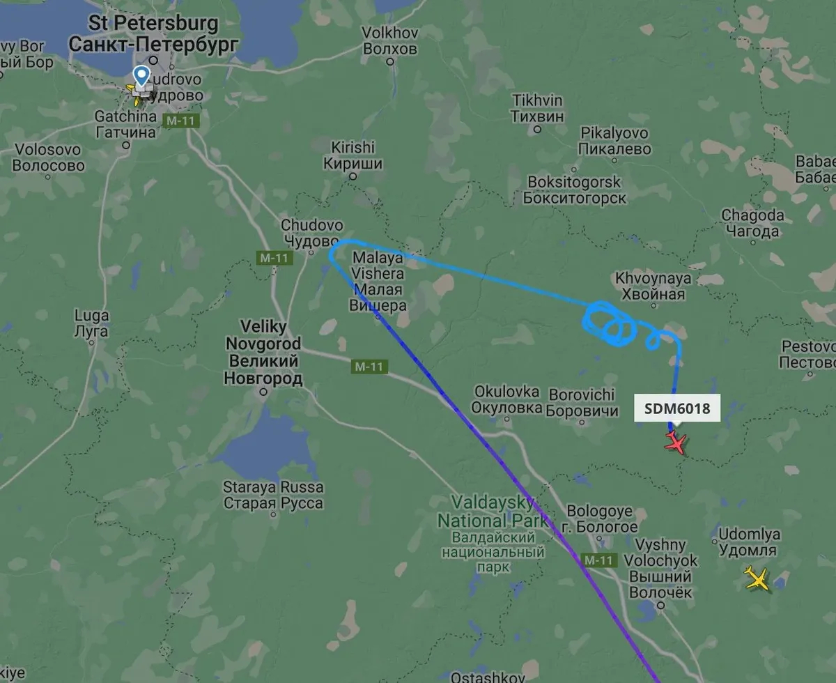 Скрин: Flightradar24