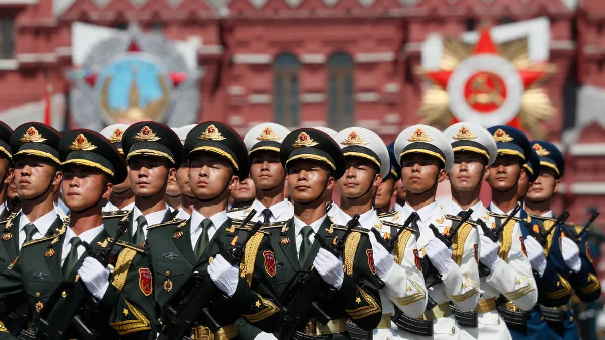 The People’s Liberation Army takes part in a military parade on Moscow’s Red Square marking the 75th anniversary of the victory over Nazi Germany, &nbsp;24 June 2020. Photo: EPA-EFE / Yuri Kochetkov
