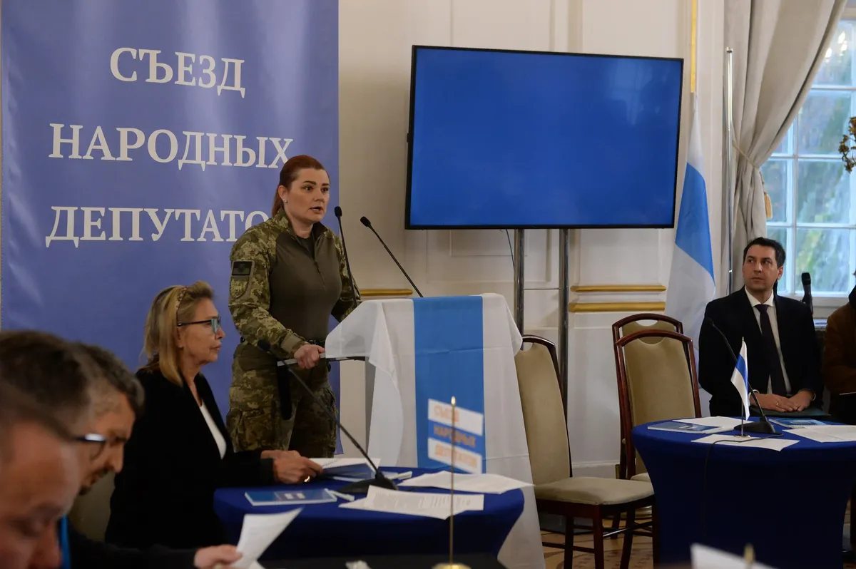 Выступление депутата Верховной рады Людмилы Буймистр. Фото: Василий Максимов