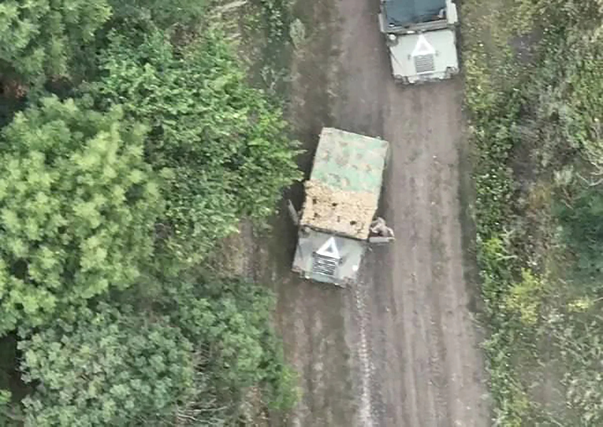Боевая техника украинских формирований, участвующая в ходе сегодняшней попытки прорыва границы Курской области. Фото: соцсети / Telegram