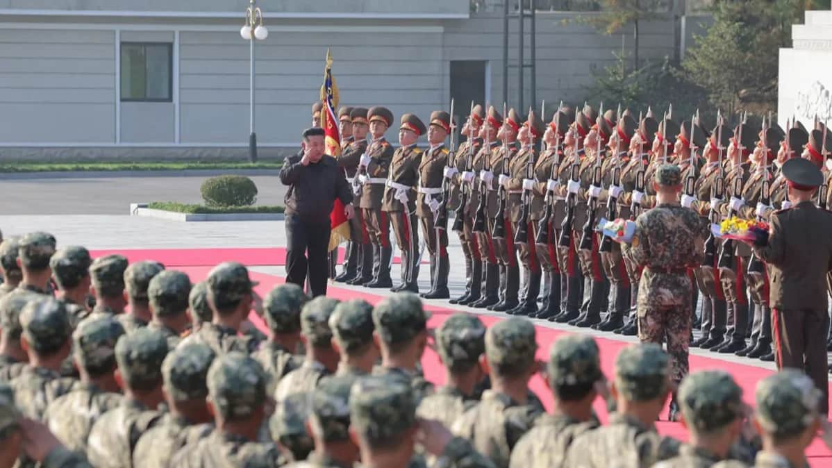 Kim Jong Un inspecting the training base of the special operations unit of the Korean People’s Army (KPA) in an undisclosed location in the west of North Korea, 2 October 2024. Photo: KCNA&nbsp;