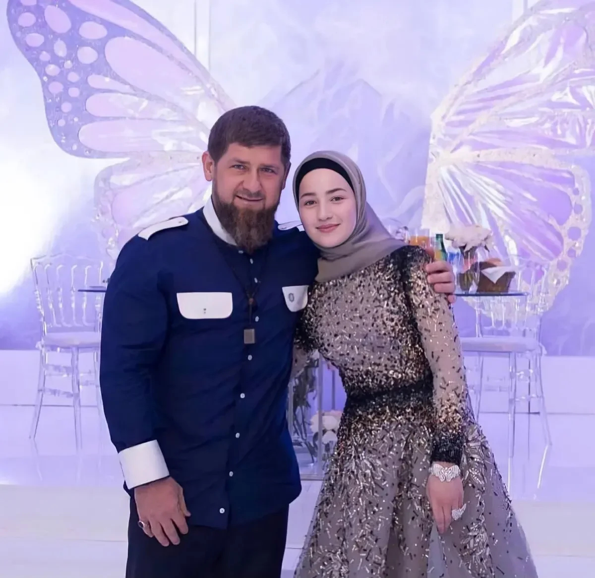 Tabarik and Ramzan Kadyrov. Photo: <a href="https://t.me/adelimkhanov_95/2127" rel="noopener noreferrer" title="https://t.me/adelimkhanov_95/2127">Adam Delimkhanov</a> / Telegram