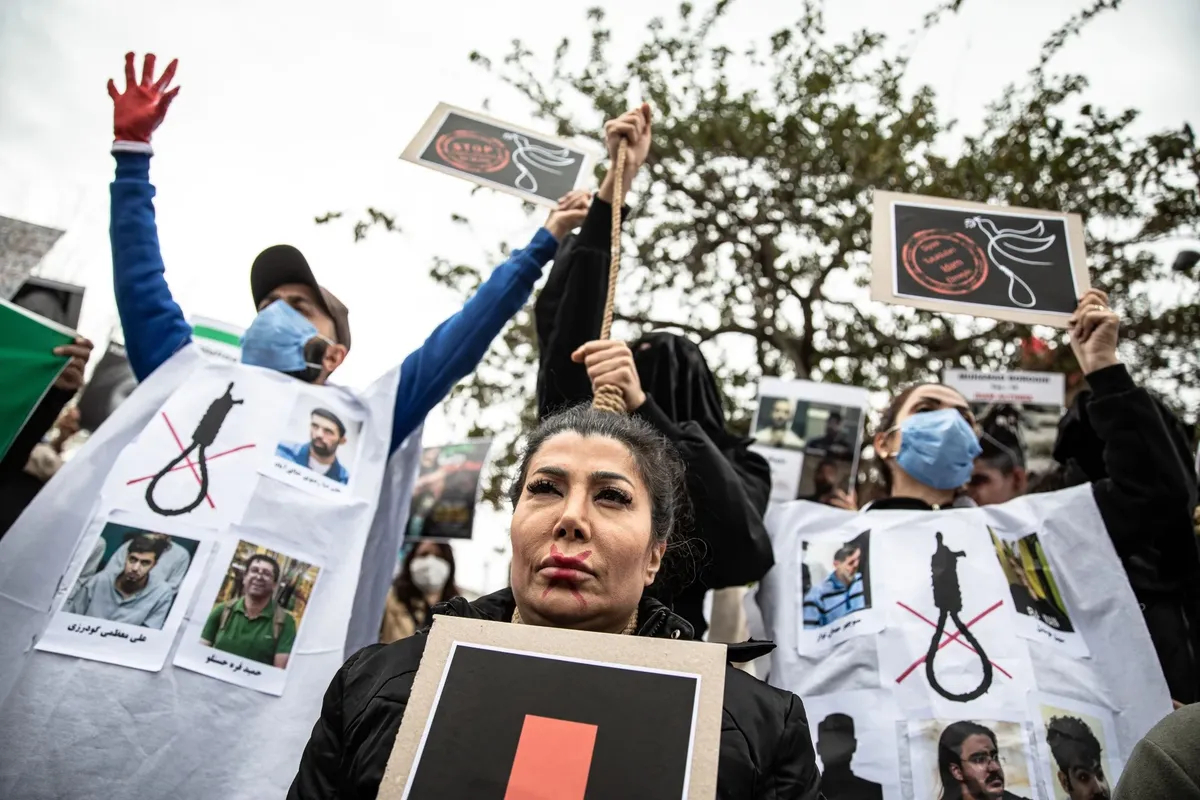 Protesters in Tehran, October 12, 2022. Photo: Onur Dogman / SOPA Images / LightRocket / Getty Images