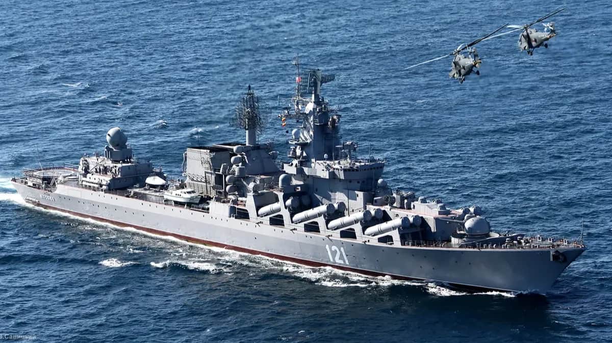 Sunken Moskva. Photo: The Russian Defence Ministry