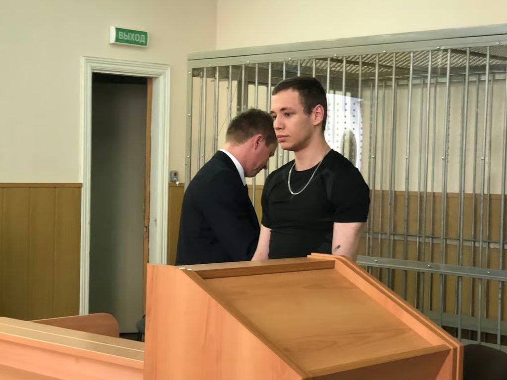 Yevgeny Mikhaylov in court. Photo: Mediazona