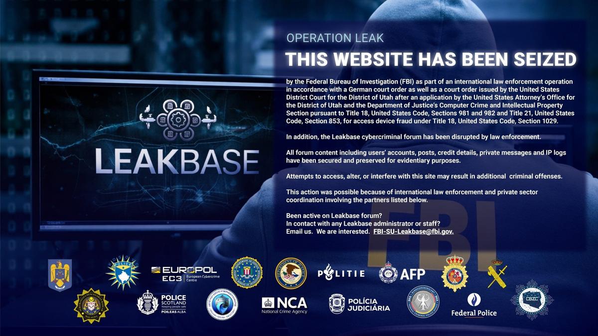 В Таганроге задержали администратора хакерского форума LeakBase. Ранее спецслужбы нескольких стран закрыли его