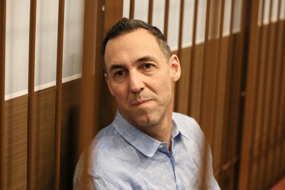 Laurent Vinatier in court on Monday. Photo: EPA-EFE/MAXIM SHIPENKOV