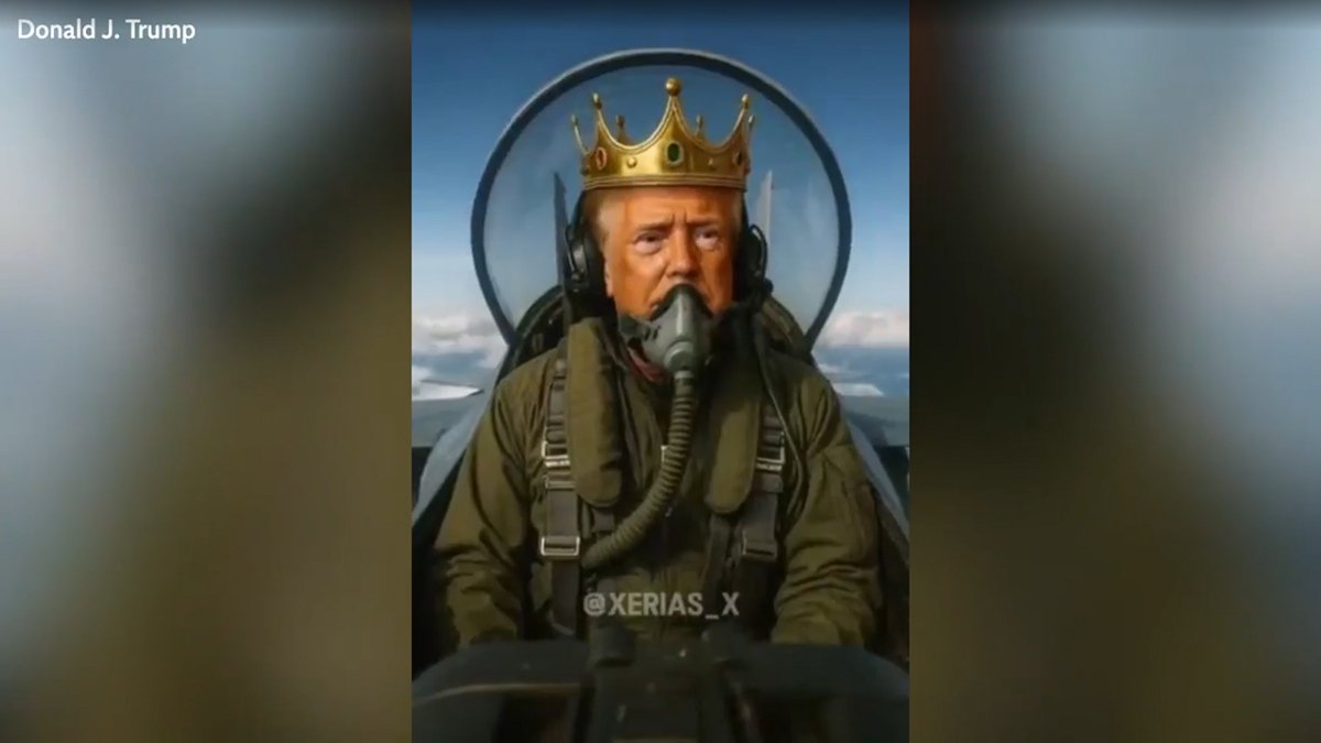 Кадр ИИ-видео с Трампом из соцсети X (Twitter)