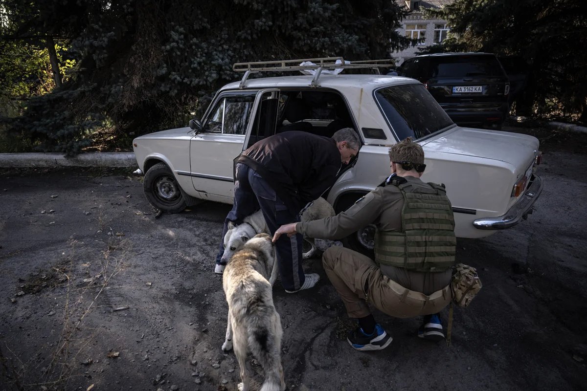 Volunteers evacuating animals from the Kharkiv region, Ukraine, on 20 September 2023. Photo: Ozge Elif Kizil / Anadolu Agency / Abaca Press / ddp images / Vida Press