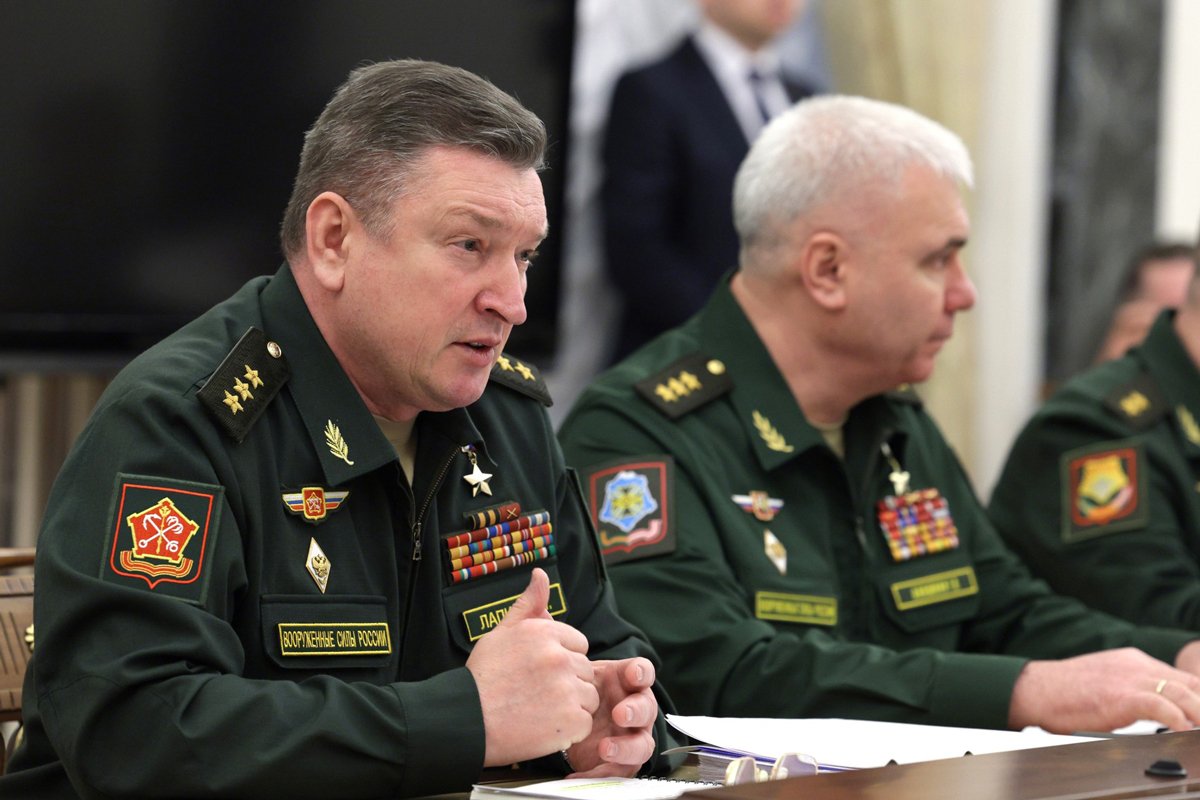 Александр Лапин на встрече Путина с командующими войсками военных округов, 15 мая 2024 года. Фото:  Kremlin